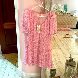 Loveshackfancy size 6 silk, beautiful pink dress